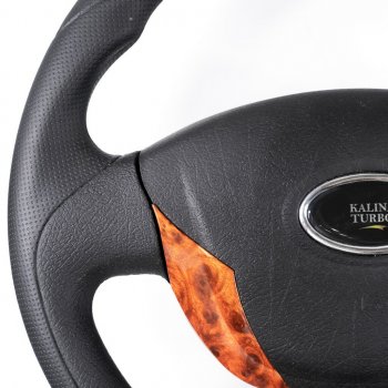 3 299 р. Рулевое колесо Grand Turbo (Ø355 мм) Лада Калина 1117 универсал (2004-2013) (Дерево)  с доставкой в г. Майкоп. Увеличить фотографию 4