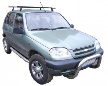1 079 р. Поперечины (рейлинги) Мамонт (мт-0004) Chevrolet Niva 2123 дорестайлинг (2002-2008)  с доставкой в г. Майкоп. Увеличить фотографию 3
