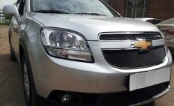 1 389 р. Сетка в решетку радиатора (верхняя) Russtal Chevrolet Orlando (2011-2018) (черная)  с доставкой в г. Майкоп. Увеличить фотографию 3