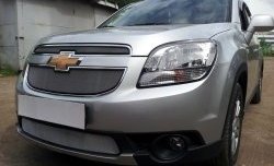1 539 р. Сетка в решетку радиатора (нижняя) Russtal Chevrolet Orlando (2011-2018) (хром)  с доставкой в г. Майкоп. Увеличить фотографию 2