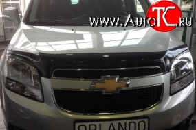 4 599 р. Дефлектор капота темный SIM Chevrolet Orlando (2011-2018)  с доставкой в г. Майкоп