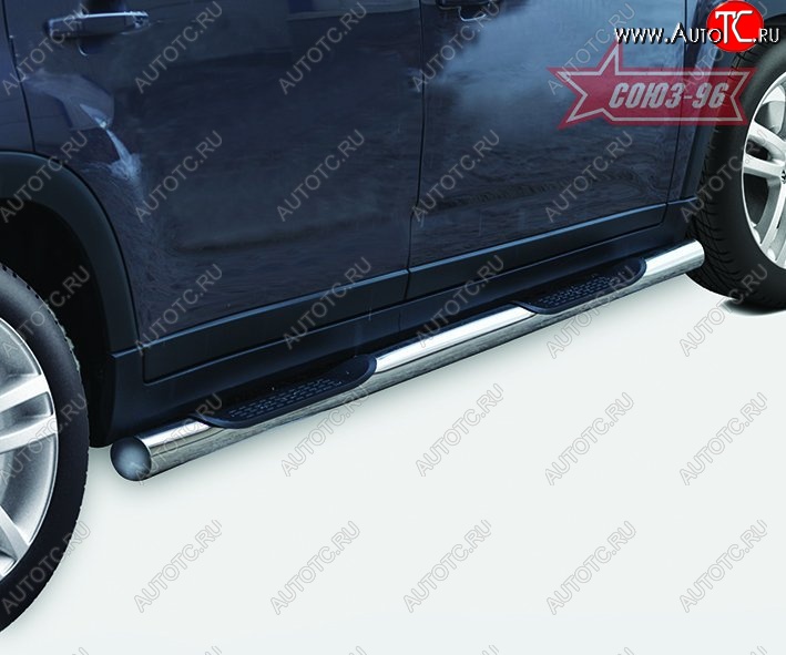 18 359 р. Защита порогов с проступью Souz-96 (d76) Chevrolet Orlando (2011-2018)  с доставкой в г. Майкоп