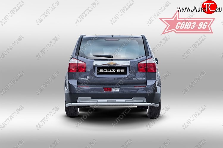 10 079 р. Защита заднего бампера Souz-96 (d60 mm) Chevrolet Orlando (2011-2018)  с доставкой в г. Майкоп