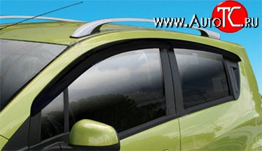 521 р. Дефлекторы окон (ветровики) Novline 4 шт Chevrolet Spark M300 дорестайлинг (2010-2015)  с доставкой в г. Майкоп