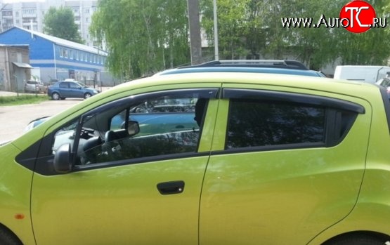 999 р. Комплект дефлекторов окон (ветровиков) 4 шт. Russtal Chevrolet Spark M300 дорестайлинг (2010-2015)  с доставкой в г. Майкоп