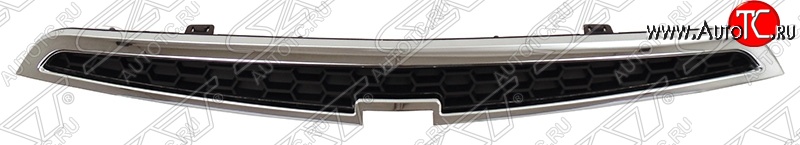 2 579 р. Верхняя решётка радиатора SAT  Chevrolet Spark  M300 (2010-2015) дорестайлинг (Хром)  с доставкой в г. Майкоп