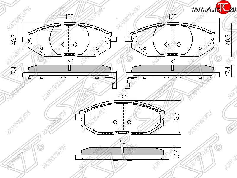 919 р. Колодки тормозные SAT (передние) Chevrolet Spark M300 дорестайлинг (2010-2015)  с доставкой в г. Майкоп