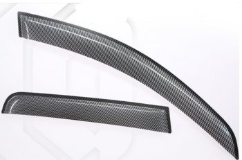 Дефлектора окон CA-Plastic Chevrolet Tahoe  GMT800 (2000-2006) (Шелкография карбон-серебро)