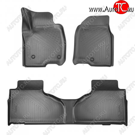 3 199 р. Коврики салона (1 и 2 ряд) Unidec  Chevrolet Tahoe  GMT T1XX (2019-2022)   (Чёрные)  с доставкой в г. Майкоп