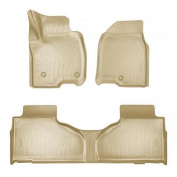 Коврики салона (1 и 2 ряд) Unidec Chevrolet Tahoe  GMT T1XX (2019-2022)   (Бежевые)