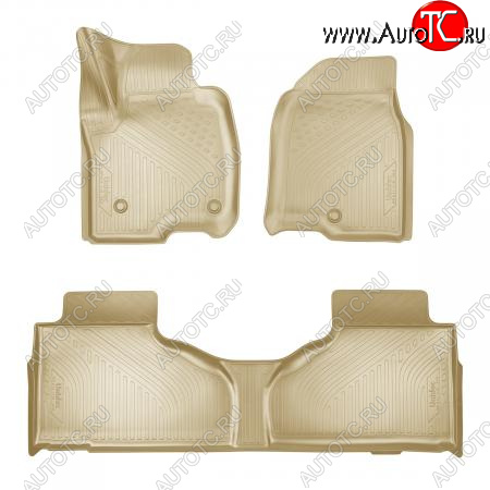 4 099 р. Коврики салона (1 и 2 ряд) Unidec  Chevrolet Tahoe  GMT T1XX (2019-2022)   (Бежевые)  с доставкой в г. Майкоп