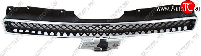 5 249 р. Решётка радиатора SAT (верхняя, хром) Chevrolet Tahoe GMT900 5 дв. (2006-2013) (Неокрашенная)  с доставкой в г. Майкоп