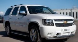 24 999 р. Защита переднего бампера (2 трубыØ76 мм, нержавейка) SLITKOFF  Chevrolet Tahoe  GMT900 (2006-2013) 5 дв.  с доставкой в г. Майкоп. Увеличить фотографию 4