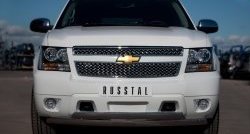 21 499 р. Защита переднего бампера (2 трубыØ76х42 мм, нержавейка) Russtal Chevrolet Tahoe GMT900 5 дв. (2006-2013)  с доставкой в г. Майкоп. Увеличить фотографию 4