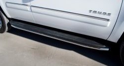 16 949 р. Защита порогов SLITKOFF из круглой трубы диаметром 42 мм (рестайлинг)  Chevrolet Tahoe  GMT900 (2006-2013) 5 дв.  с доставкой в г. Майкоп. Увеличить фотографию 2