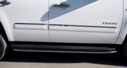 16 949 р. Защита порогов SLITKOFF из круглой трубы диаметром 42 мм (рестайлинг)  Chevrolet Tahoe  GMT900 (2006-2013) 5 дв.  с доставкой в г. Майкоп. Увеличить фотографию 4