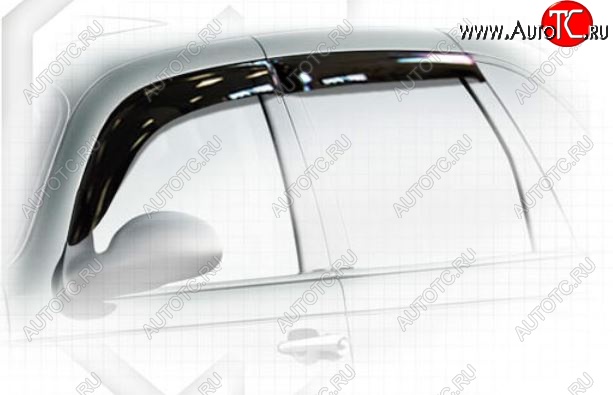 1 899 р. Комплект дефлекторов окон (ветровиков) 4 шт. CA Plastic (полупрозрачные)  Chrysler PT Cruiser (2000-2010)  дорестайлинг,  рестайлинг (Classic полупрозрачный, Без хром.молдинга)  с доставкой в г. Майкоп