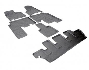 Комплект ковриков в салон Norplast Unidec Unidec (7 мест) Chrysler Voyager  RG минивэн (2000-2004), Dodge Caravan (2000-2007) (Цвет: черный)