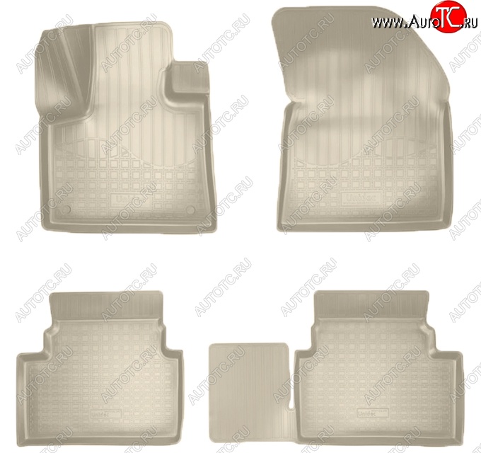 2 759 р. Коврики салонные Noplast (3D)  CITROEN C5 Aircross (2017-2022) доресталийнг (Бежевые)  с доставкой в г. Майкоп