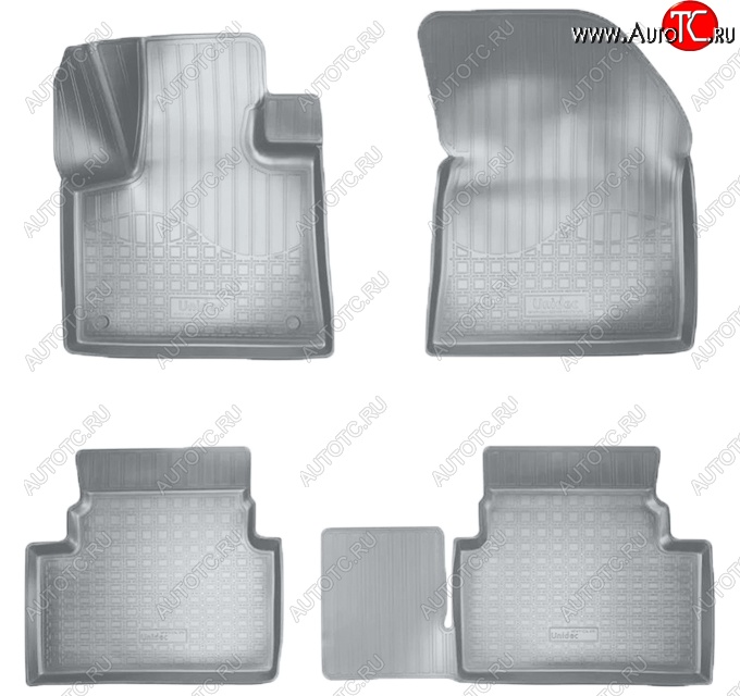 2 759 р. Коврики салонные Noplast (3D)  CITROEN C5 Aircross (2017-2022) доресталийнг (Серые)  с доставкой в г. Майкоп