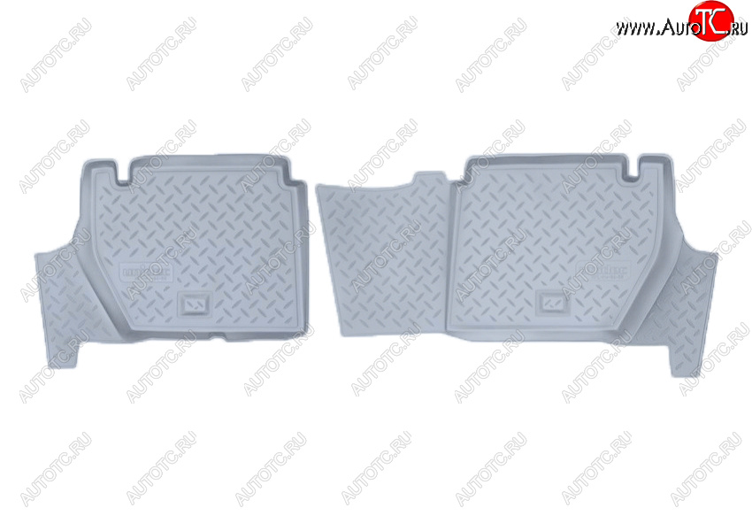 1 169 р. Коврики салона Norplast Unidec (задние, 5 дв.).  CITROEN Berlingo  B9 (2008-2022), Peugeot Partner  Tepee (2012-2018) (Цвет: серый)  с доставкой в г. Майкоп
