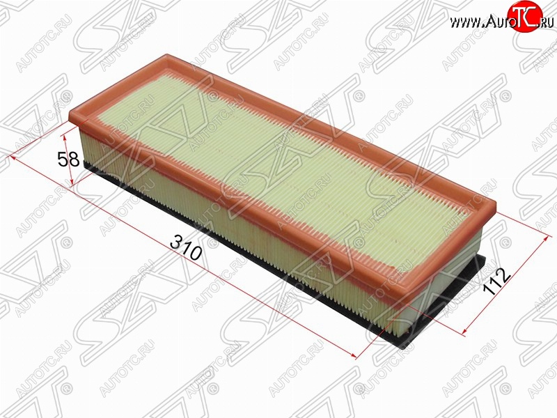 285 р. Фильтр воздушный двигателя SAT (310х112х58 mm)  CITROEN Berlingo  B9 (2008-2016), CITROEN C2 (2003-2009), CITROEN C3 ( FC/FN,  дорестайлинг) (2002-2015), CITROEN C3 Picasso  рестайлинг (2013-2017), CITROEN C4 (2004-2011), CITROEN C4 picasso  UD (2006-2014), Peugeot 1007 (2004-2009), Peugeot 207 ( WK,  WA,  WC) (2006-2012), Peugeot 307 ( универсал,  хэтчбэк 3 дв.,  хэтчбэк 5 дв.) (2001-2008), Peugeot 308  T7 (2007-2014), Peugeot Partner  Tepee (2012-2015)  с доставкой в г. Майкоп