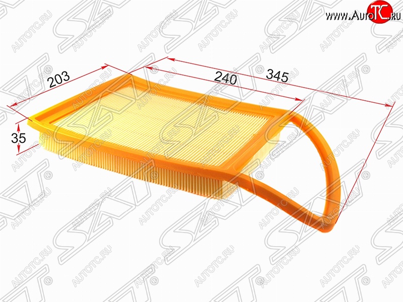 329 р. Фильтр воздушный двигателя SAT (345/240х203х35 mm)  CITROEN Berlingo  B9 (2008-2022), CITROEN C4  B7 (2011-2018), CITROEN Jumpy (2007-2017), Peugeot 3008 (2009-2017), Peugeot 408 (2010-2022), Peugeot 5008  T8 (2009-2016), Peugeot 508 ( универсал,  седан) (2010-2018), Peugeot Expert  G9 (2007-2017)  с доставкой в г. Майкоп