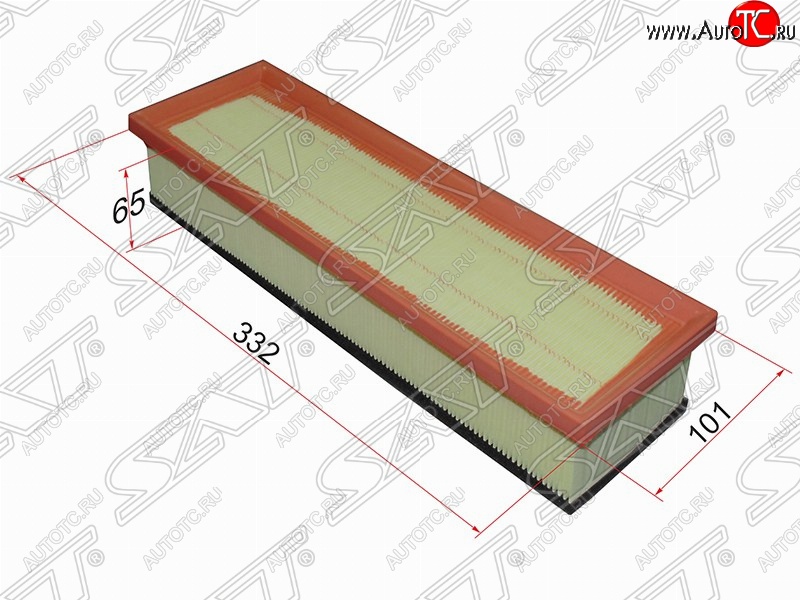 195 р. Фильтр воздушный двигателя SAT (332х101х65 mm)  CITROEN Berlingo  M59 (2002-2012), CITROEN C2 (2003-2009), CITROEN C3  FC/FN (2002-2009), Peugeot 1007 (2004-2009), Peugeot Partner  M49/M59 (1997-2002)  с доставкой в г. Майкоп