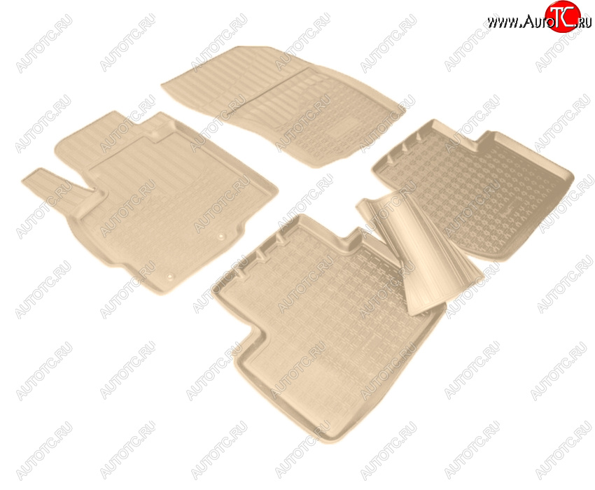 3 179 р. Коврики салона Norplast Unidec  CITROEN C-crosser (2007-2012) (Цвет: бежевый)  с доставкой в г. Майкоп