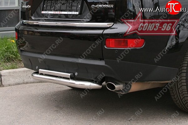 10 259 р. Двойная защита заднего бампера Souz-96 (d60/42) CITROEN C-crosser (2007-2012)  с доставкой в г. Майкоп