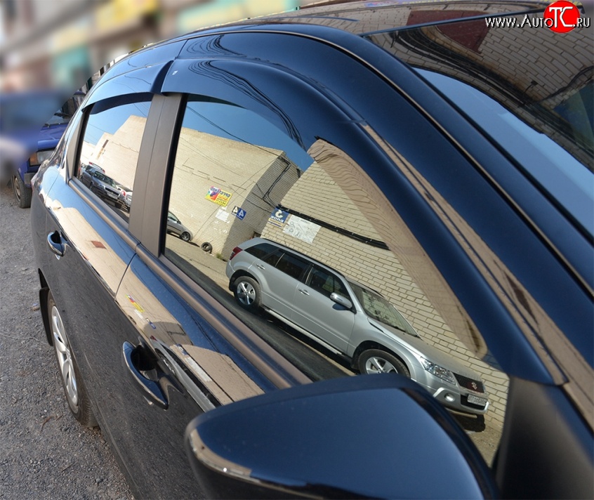 999 р. Комплект дефлекторов окон (ветровиков) 4 шт. (седан) Russtal CITROEN C-elysee дорестайлинг (2012-2017)  с доставкой в г. Майкоп