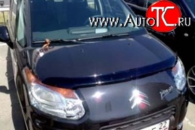 4 599 р. Дефлектор капота темный SIM CITROEN C3 Picasso дорестайлинг (2008-2012)  с доставкой в г. Майкоп