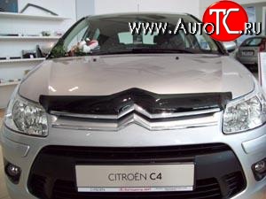 2 599 р. Дефлектор капота NovLine CITROEN C4  дорестайлинг, хэтчбэк 5 дв. (2004-2008)  с доставкой в г. Майкоп