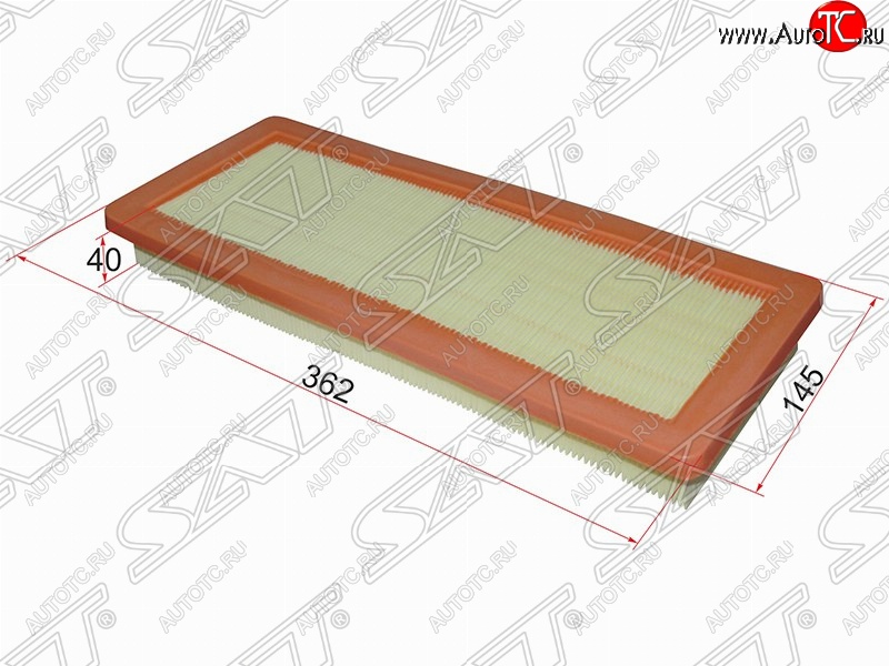 299 р. Фильтр воздушный двигателя SAT (362х145х40 mm)  CITROEN C4 Grand Picasso (2006-2014), CITROEN C5 ( RD,  RW) (2008-2017), CITROEN DS3  PF1 (2009-2016), CITROEN DS4  PF1 (2010-2015), CITROEN DS5  PF2 (2011-2015), Peugeot 207 ( WK,  WA,  WC) (2006-2012), Peugeot 208  1 (2012-2019), Peugeot 307 ( хэтчбэк 3 дв.,  универсал,  хэтчбэк 5 дв.) (2001-2008)  с доставкой в г. Майкоп