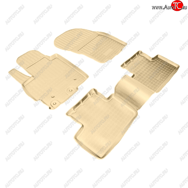 2 899 р. Коврики салона Norplast Unidec  CITROEN C4 aircross (2012-2017), Mitsubishi ASX (2010-2020), Peugeot 4008 (2012-2025) (Цвет: бежевый)  с доставкой в г. Майкоп
