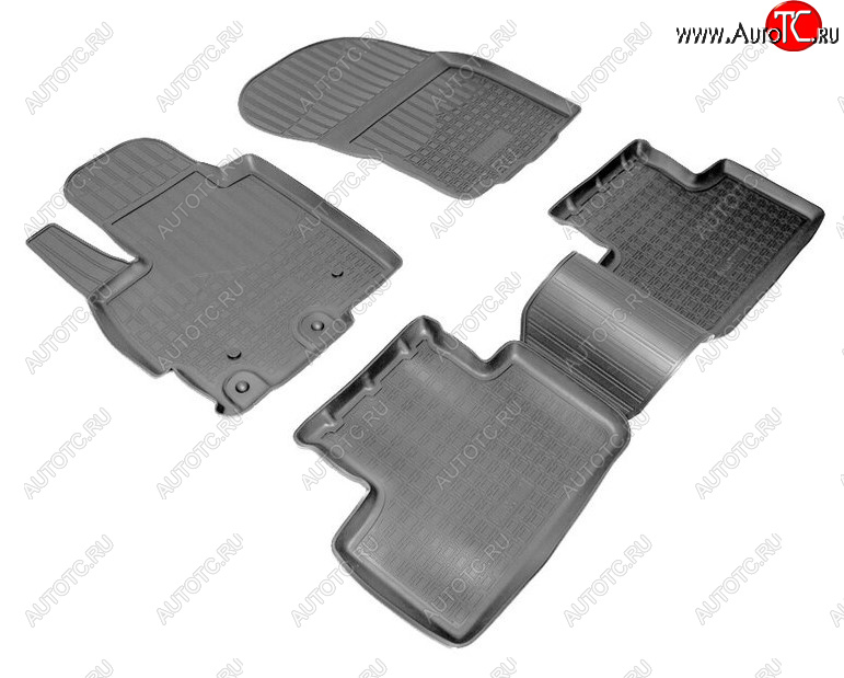 2 249 р. Комплект ковриков в салон Norplast Unidec Mitsubishi ASX 2-ой рестайлинг (2017-2020) (Цвет: черный)  с доставкой в г. Майкоп