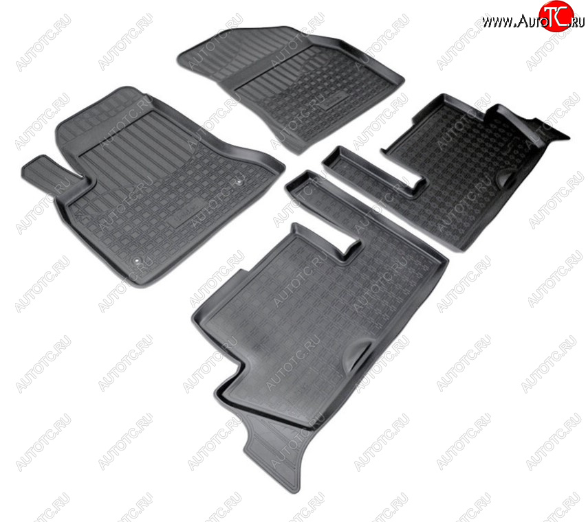 2 139 р. Комплект ковриков в салон Norplast Unidec CITROEN C4 picasso UD минивэн (2006-2014) (Цвет: черный)  с доставкой в г. Майкоп