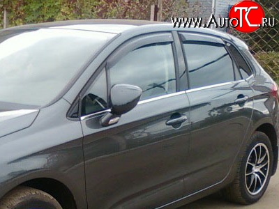 999 р. Комплект дефлекторов окон (ветровиков) 4 шт. (хетчбек) Russtal CITROEN C4 B7 хэтчбэк 5 дв. (2011-2018)  с доставкой в г. Майкоп