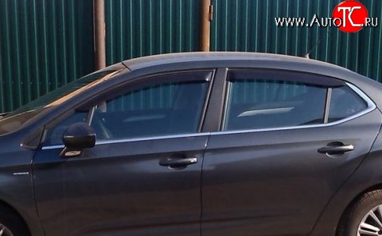 999 р. Комплект дефлекторов окон (ветровиков) 4 шт. (седан) Russtal CITROEN C4 B7 хэтчбэк 5 дв. (2011-2018)  с доставкой в г. Майкоп