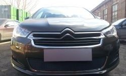1 469 р. Сетка на бампер (седан) Russtal (черная) CITROEN C4 B7 хэтчбэк 5 дв. (2011-2018)  с доставкой в г. Майкоп. Увеличить фотографию 3
