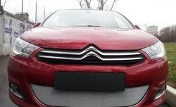 1 539 р. Сетка на бампер (хетчбек) Russtal (хром) CITROEN C4 B7 хэтчбэк 5 дв. (2011-2018)  с доставкой в г. Майкоп. Увеличить фотографию 5