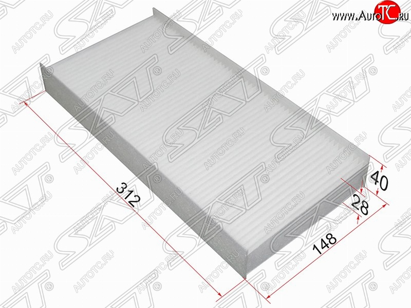 271 р. Фильтр салонный SAT (312х148х40 mm)  CITROEN C5 ( X40,DC,  X40,DE) (2000-2004), Peugeot 407 ( седан,  универсал) (2004-2011)  с доставкой в г. Майкоп