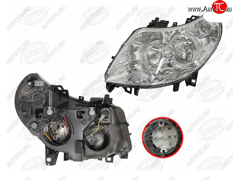 12 499 р. Левая фара (c электрокорректором, 7 контактов) AYFAR Fiat Ducato 250 (2006-2014)  с доставкой в г. Майкоп