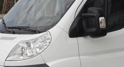 709 р. Накладки на зеркала RA CITROEN Jumper 250 (2006-2014) (Поверхность шагрень)  с доставкой в г. Майкоп. Увеличить фотографию 4