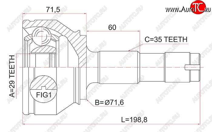 2 299 р. ШРУС SAT (наружный)  CITROEN Jumper  250 (2006-2014), Fiat Ducato  250 (2006-2014), Peugeot Boxer  250 (2006-2014)  с доставкой в г. Майкоп