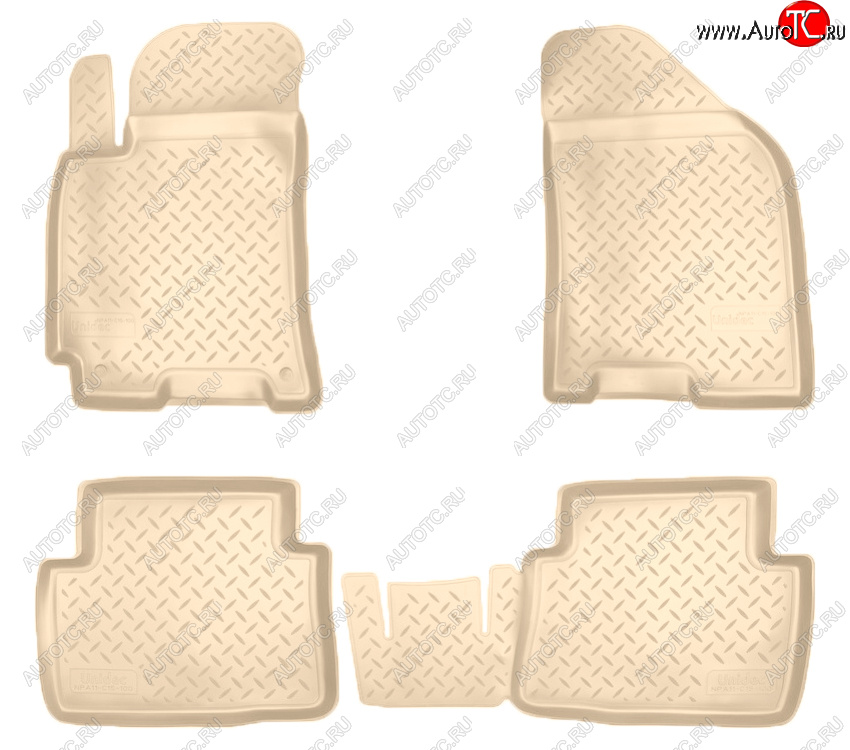 2 899 р. Коврики салона Norplast Unidec  Daewoo Gentra ( KLAS) (2012-2025) седан (Цвет: бежевый)  с доставкой в г. Майкоп