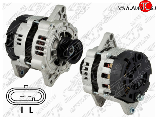 8 299 р. Генератор SAT (12V/85A)  Chevrolet Aveo  T200 (2003-2008), Daewoo Kalos (2002-2008)  с доставкой в г. Майкоп