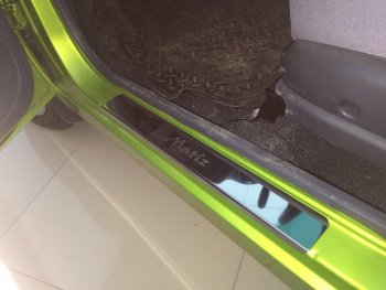 2 179 р. Накладки порожков салона INOX Daewoo Matiz M150 рестайлинг (2000-2016) (Нержавеющая сталь)  с доставкой в г. Майкоп. Увеличить фотографию 3