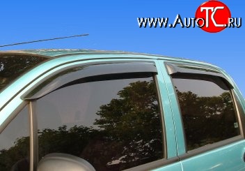 656 р. Комплект дефлекторов окон (ветровиков) 4 шт. Novline Daewoo Matiz M100 дорестайлинг (1998-2000)  с доставкой в г. Майкоп