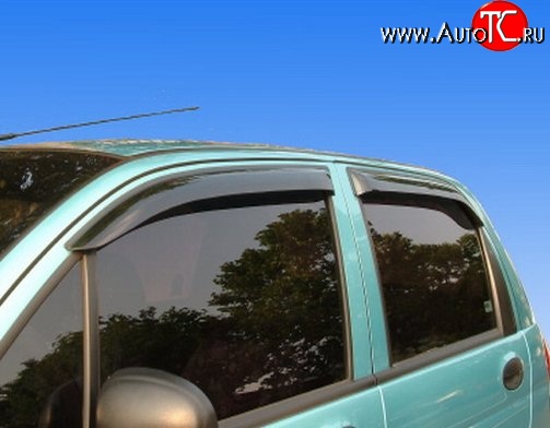 999 р. Комплект дефлекторов окон (ветровиков) 4 шт. Russtal Daewoo Matiz M100 дорестайлинг (1998-2000)  с доставкой в г. Майкоп